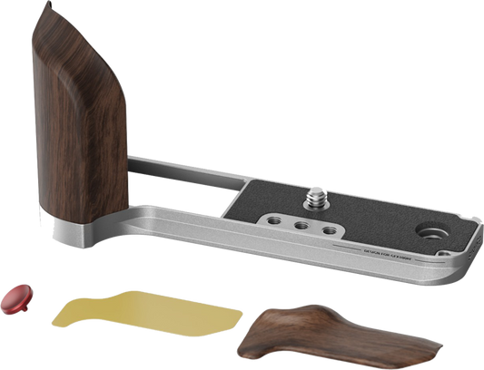 SmallRig 5265 L-Shape Mount Plate with Wooden Handle for FUJIFILM GFX100RF Silver