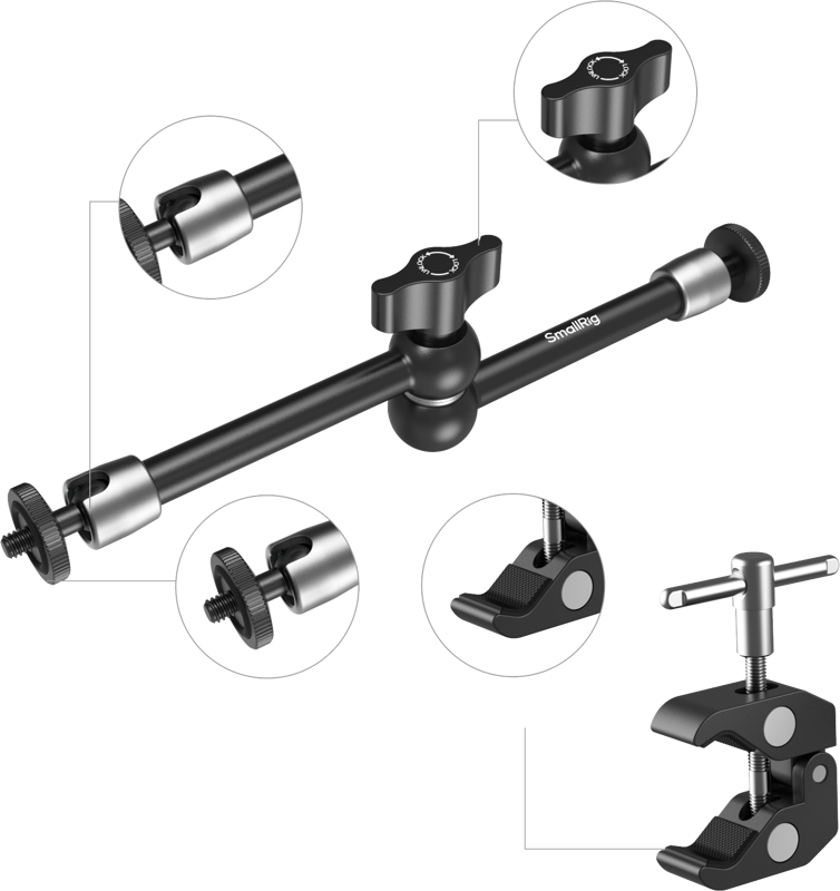 SmallRig 5326 Crab-Shaped Clamp for Phones 9.8"