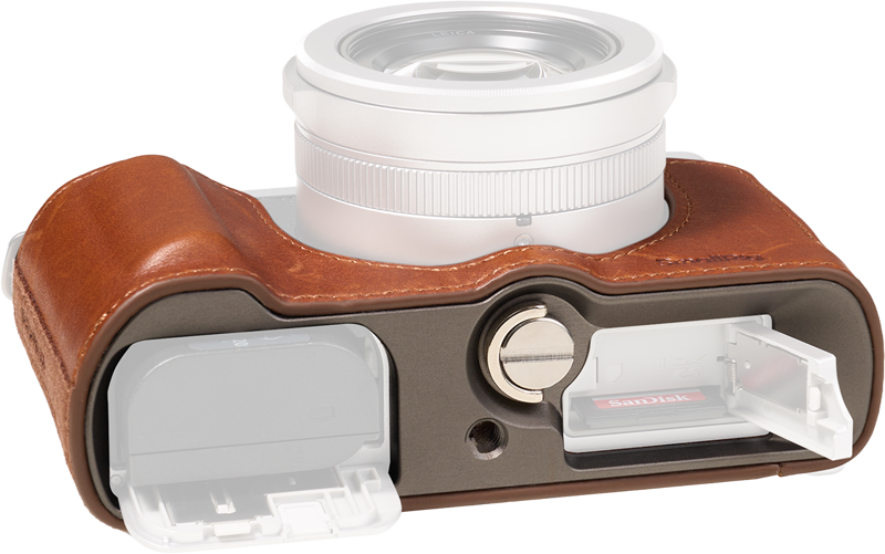 SmallRig 5699 Leather Half Case for Panasonic LUMIX L10 Brown
