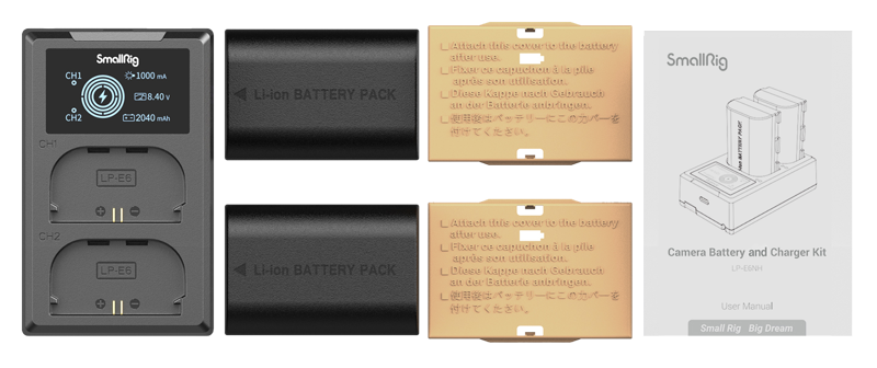 3821 LP-E6NH Battery & Charger Kit