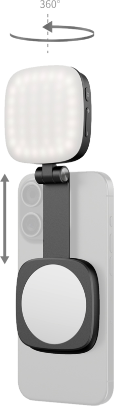 SmallRig 4656 Vibe P48 Detachable Mobile Phone LED Video Light Black