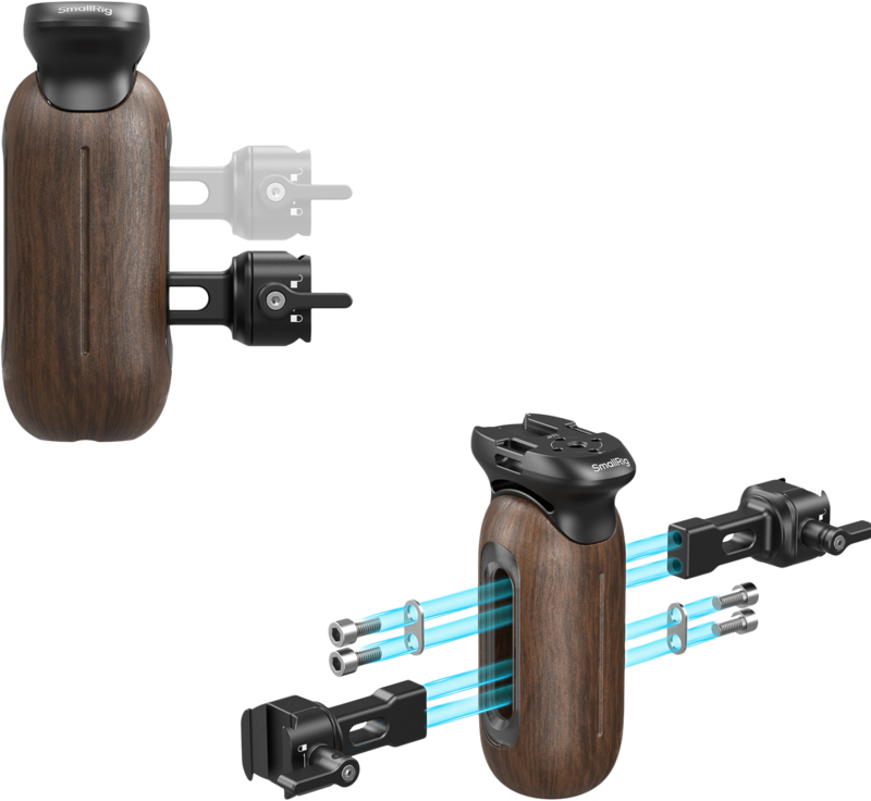 SmallRig 5239 Wooden Side Handle with NATO Clamp