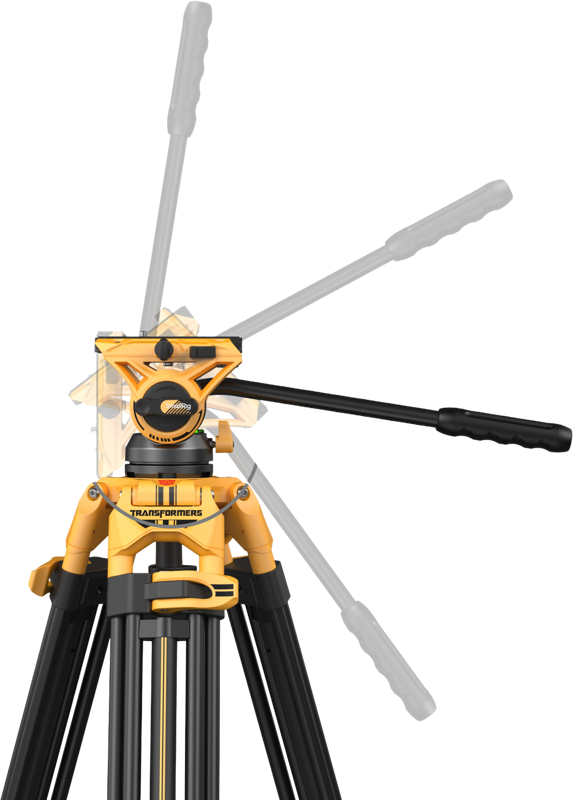 SmallRig 5523 Video Tripod with Heavy-Duty Fluid Head AD-01 (BumbleBee Edition)
