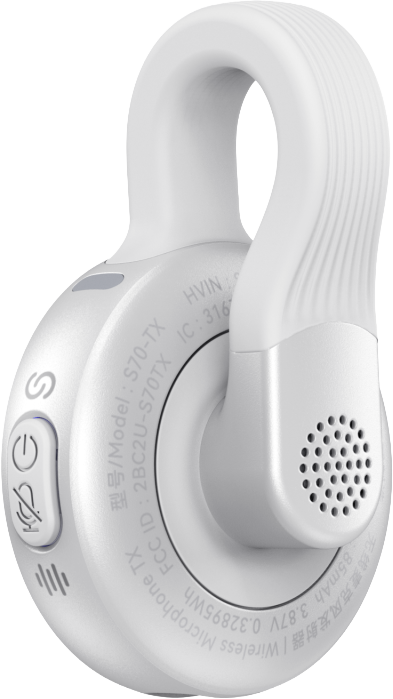 SmallRig 5716 S70 Wireless Microphone with Multi-Device Compatibility (White)