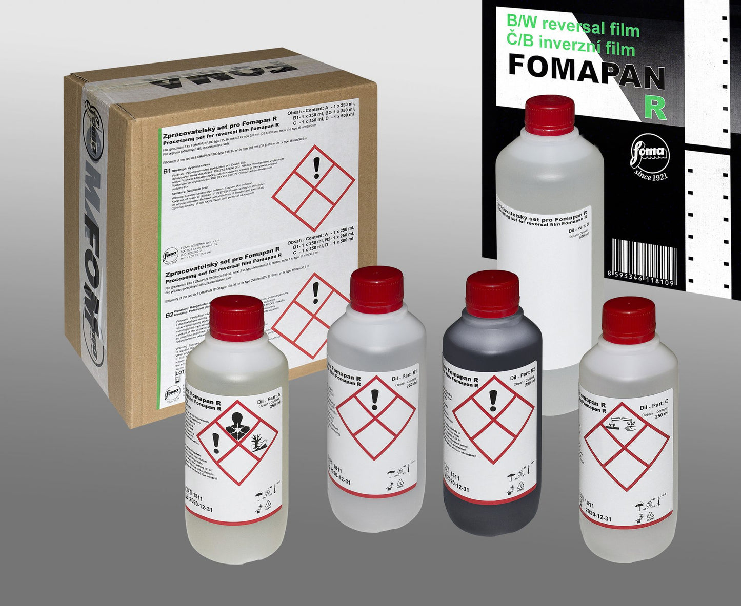 Kit Foma pentru developarediapozitive alb negru