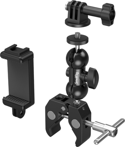 SmallRig 4373 Crab-Shaped Super Clamp Kit with Ballhead & Magic Arm
