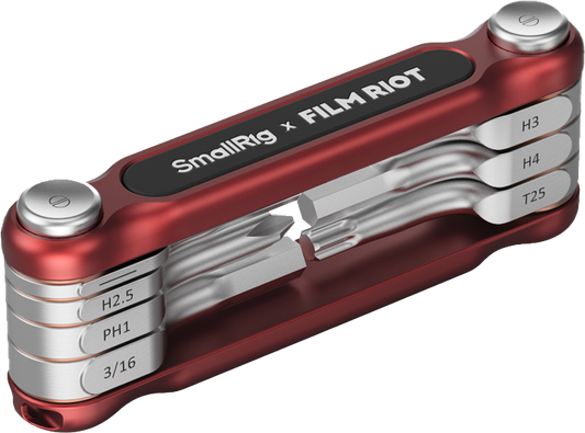 SmallRig 4811 x FILM RIOT 7-in-1 Folding Wrench Set with Multiple Angle Positioning Red