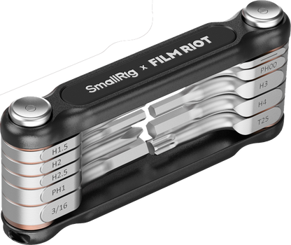 SmallRig 4375 x FILM RIOT 10-in-1 Folding Wrench Set with Multiple Angle Positioning Black