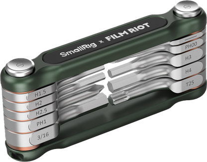 SmallRig 4814 x FILM RIOT 10-in-1 Folding Wrench Set with Multiple Angle Positioning Green