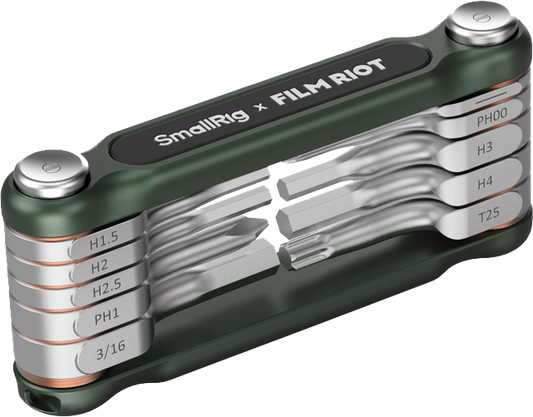SmallRig 4814 x FILM RIOT 10-in-1 Folding Wrench Set with Multiple Angle Positioning Green