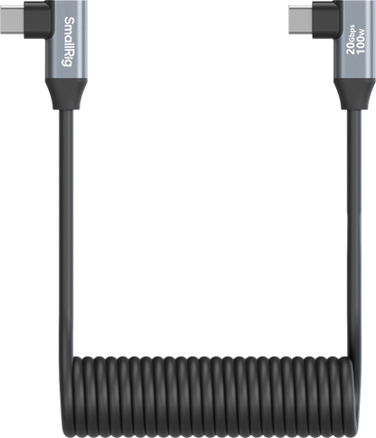 SmallRig 4793 USB-C Angled to USB-C Angled Coiled Data Cable