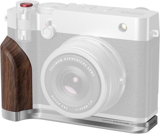 SmallRig 5265 L-Shape Mount Plate with Wooden Handle for FUJIFILM GFX100RF Silver