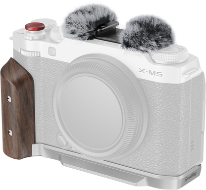 SmallRig 5261 L-Shape Mount Plate with Wooden Handle for FUJIFILM X-M5 Sliver