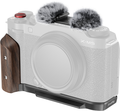 SmallRig 5260 L-Shape Mount Plate with Wooden Handle for FUJIFILM X-M5 Black