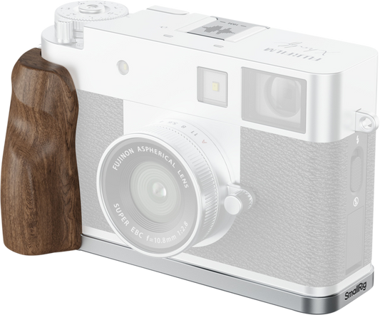 SmallRig 5223 L-Shaped Mount Plate with Wooden Handle for FUJIFILM X half Silver