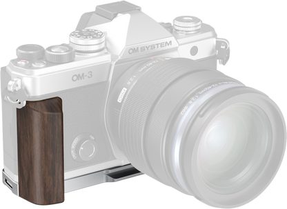 SmallRig 5563 L-Shaped Mount Plate with Wooden Handle for OM SYSTEM OM-3