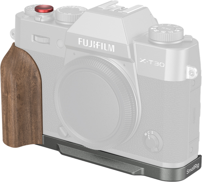 SmallRig 5668 L-Shaped Mount Plate w Wooden Handle for FUJIFILM X-T30 / T30 II / T30 III Charcoal