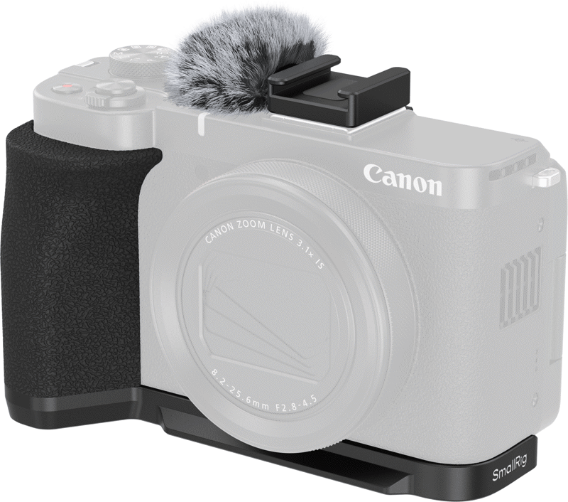 SmallRig 5808 L-Shaped Mount Plate with Handle for Canon PowerShot V1 (Black)