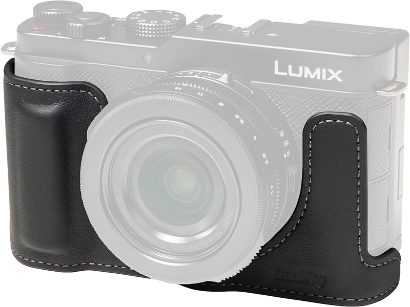 SmallRig 5698 Leather Half Case for Panasonic LUMIX L10 Black