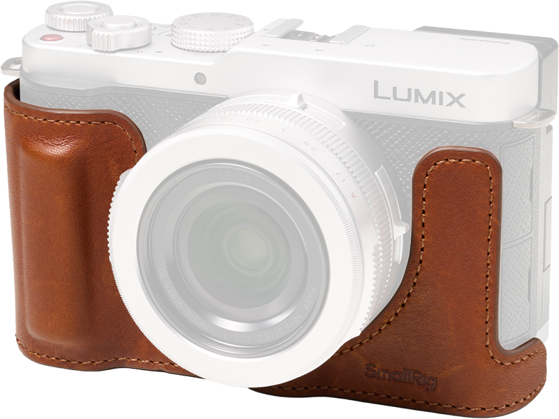 SmallRig 5699 Leather Half Case for Panasonic LUMIX L10 Brown