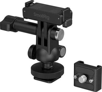 SmallRig 6396 QR Adapter Support with Cold Shoe Mount and Ball Head for DJI Osmo Action 6 / Nano