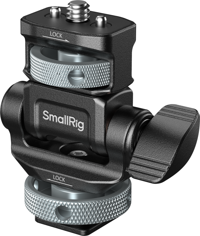SmallRig 6313 Monitor Support for Horizontal & Vertical Shooting with Cold Shoe Mount