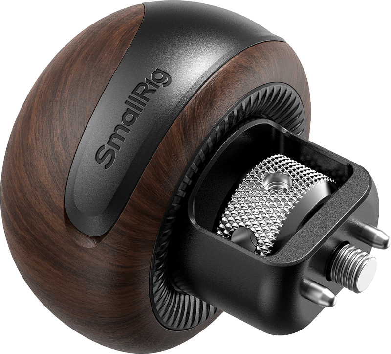 SmallRig 5926 Mini Wooden Side Handle with 1/4''-20 Locating Screw