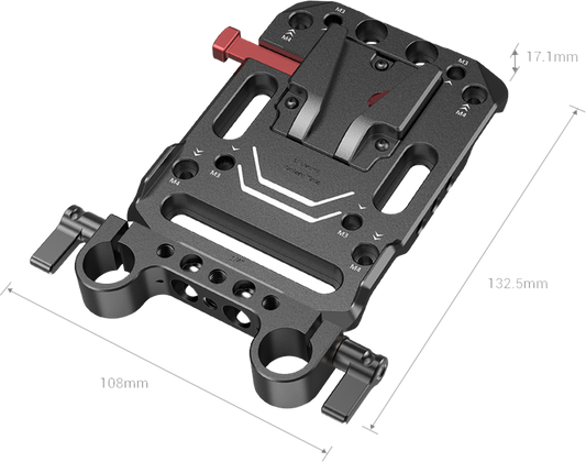 SmallRig 3016 Battery Plate V-Mount w Rod Clamp