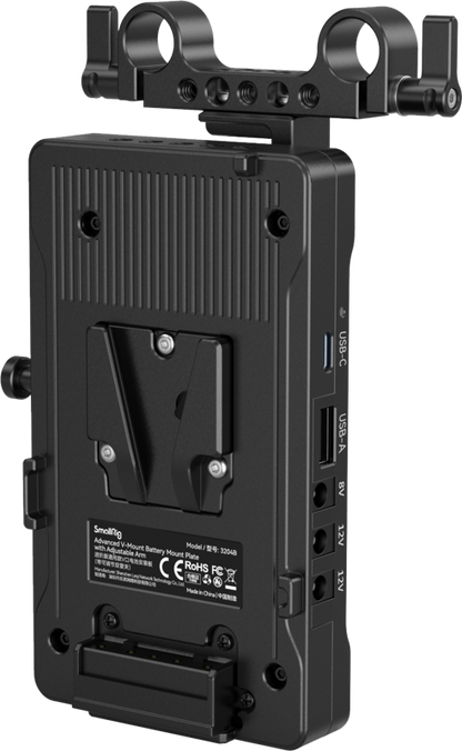 SmallRig 3204 Advanced V-Mount Battery Mount Plate with Adjustable Arm
