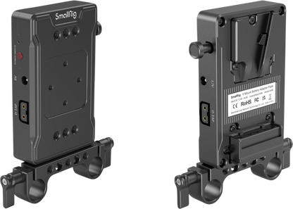 SmallRig 3498 Battery Adapter Plate V-Mount (Basic Version) with Dual Rod Clamp