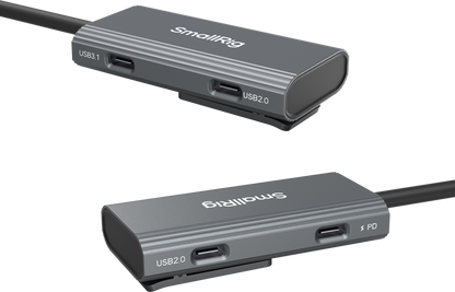 SmallRig 4598 USB-C Hub 4-in-1 PD/USB-C 3.1/USB-C 2.0 with Audio Adapter