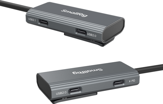 SmallRig 4598 USB-C Hub 4-in-1 PD/USB-C 3.1/USB-C 2.0 with Audio Adapter