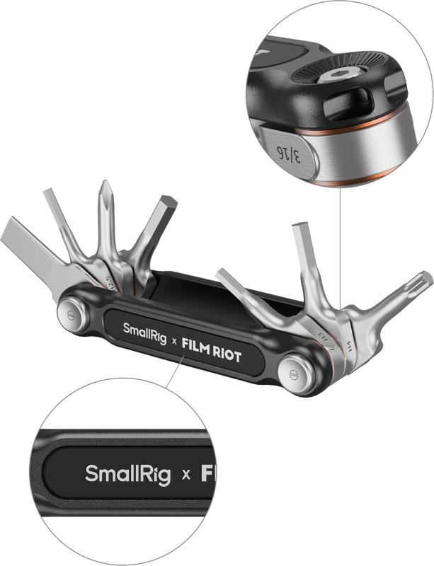 SmallRig 4812 x FILM RIOT 7-in-1 Folding Wrench Set with Multiple Angle Positioning Green