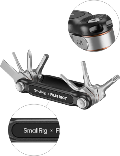 SmallRig 4812 x FILM RIOT 7-in-1 Folding Wrench Set with Multiple Angle Positioning Green