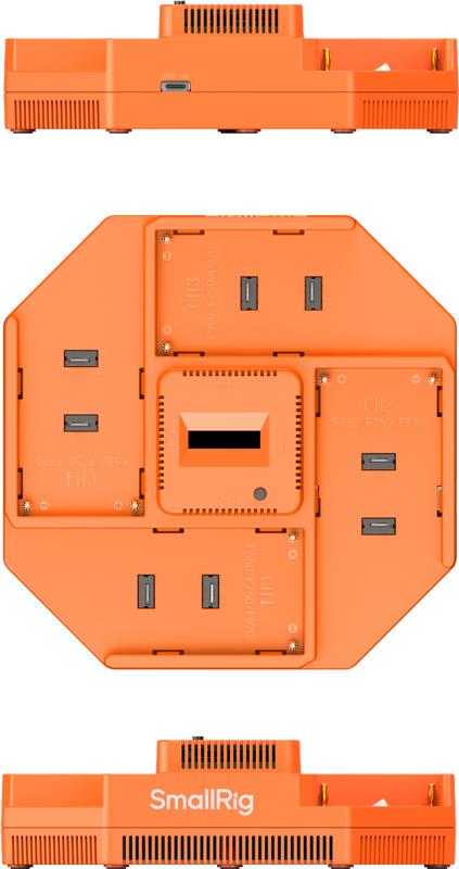 SmallRig 4837 NP-F 4-Channel Camera Battery Charger