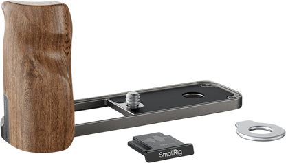 SmallRig 5394 L-Shaped Mount Plate with Wooden Handle for FUJIFILM X half Charcoal Silver