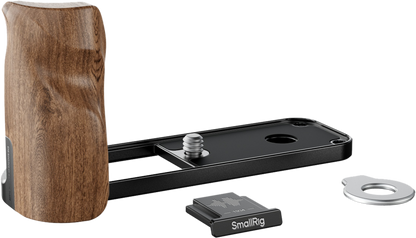 SmallRig 5224 L-Shaped Mount Plate with Wooden Handle for FUJIFILM X half Black
