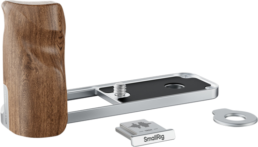 SmallRig 5223 L-Shaped Mount Plate with Wooden Handle for FUJIFILM X half Silver