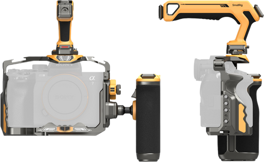 SmallRig 5518 HawkLock Quick Release Cage Kit for Sony A7R V/ A7 IV/ A7S III (Adv Ed) (Bumblebee)