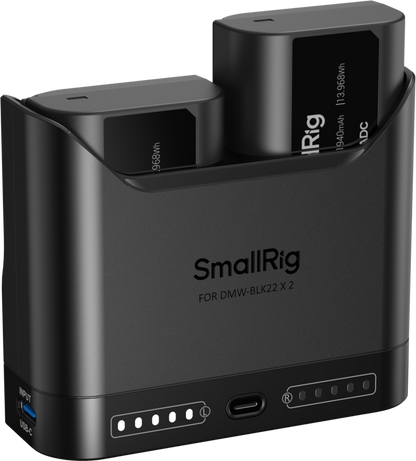 SmallRig 5487 Turbo Charging Kit for DMW-BLK22 Camera Batteries