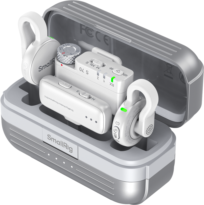 SmallRig 5716 S70 Wireless Microphone with Multi-Device Compatibility (White)