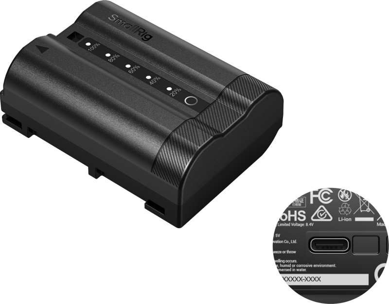 SmallRig 5299 USB-C Camera Battery with Power Display for Nikon EN-EL15c