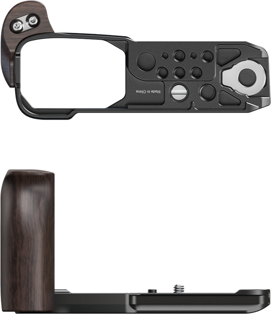 SmallRig 5906 L-Shaped Mount Plate with Wooden Handle for Nikon ZR