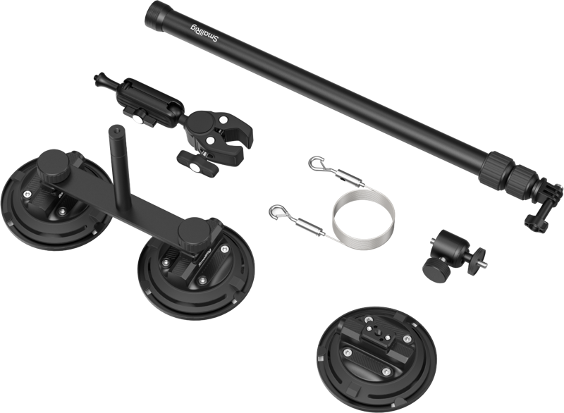 SmallRig 5843 Vehicle Suction Cup Support Kit for Action Cameras