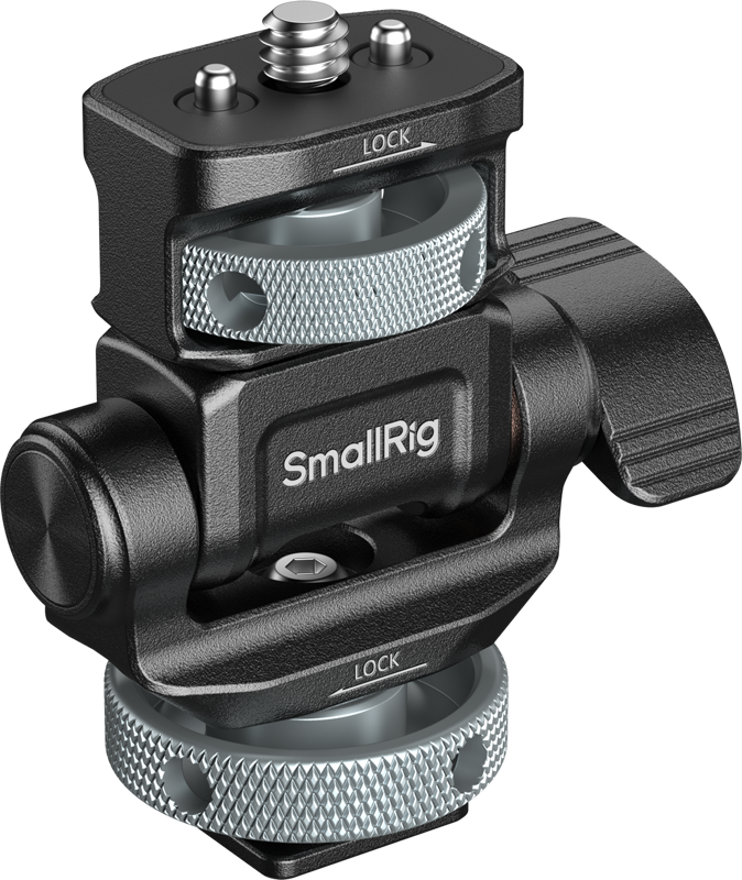 SmallRig 6313 Monitor Support for Horizontal & Vertical Shooting with Cold Shoe Mount