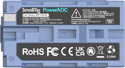 SmallRig 4267 Camera Battery USB-C Rechargable NP-F970