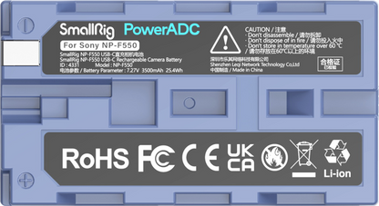SmallRig 4331 Camera Battery USB-C Rechargable NP-F550