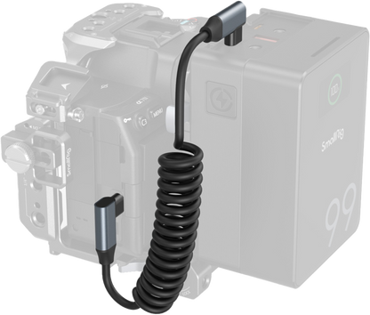 SmallRig 4793 USB-C Angled to USB-C Angled Coiled Data Cable