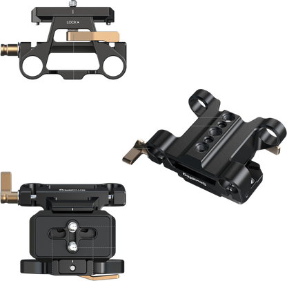 SmallRig 5365 Arca-Type Mount Plate Kit with 15mm Dual Rod Clamp