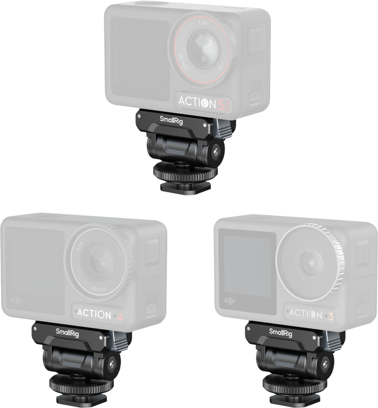 SmallRig 5436 Quick Release Support for DJI Osmo360 / Action 5 Pro / 4 / 3 with Cold Shoe Adapter